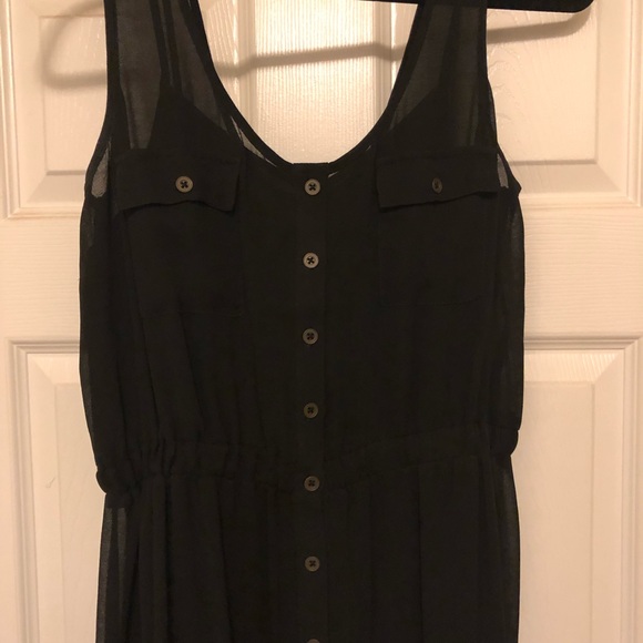 Black Sheer Maxi Dress - Picture 2 of 7